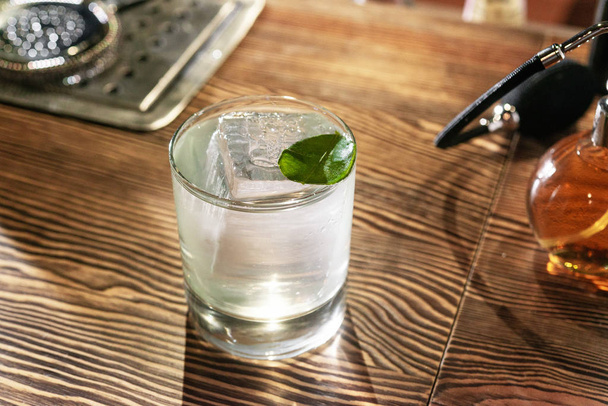 close up of fresh tasty cocktail in glass, drink concept   - Zdjęcie, obraz
