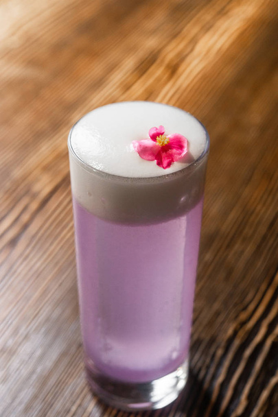 close up of fresh tasty cocktail in glass, drink concept   - Fotó, kép