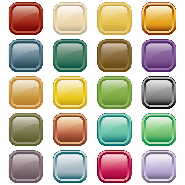 Web buttons assorted colors - Vector, Image