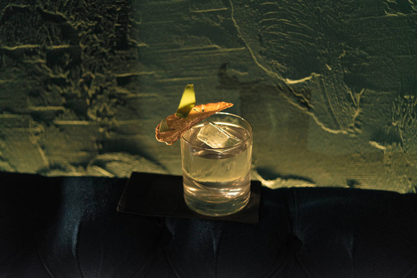 close up of fresh tasty cocktail in glass, drink concept   - 写真・画像