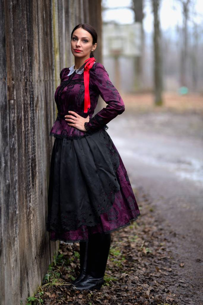 Nuori kaunis slovak nainen perinteisessä puvussa - Valokuva, kuva