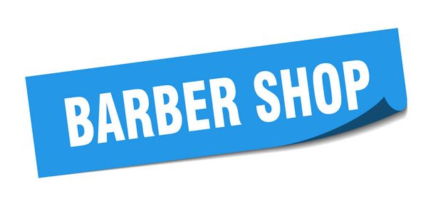 barber shop sticker. barber shop square sign. barber shop. peeler - Wektor, obraz