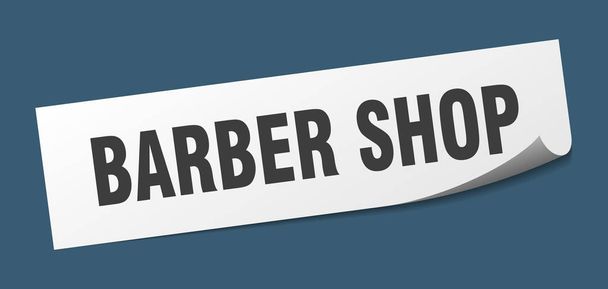 barber shop sticker. barber shop square sign. barber shop. peeler - Wektor, obraz