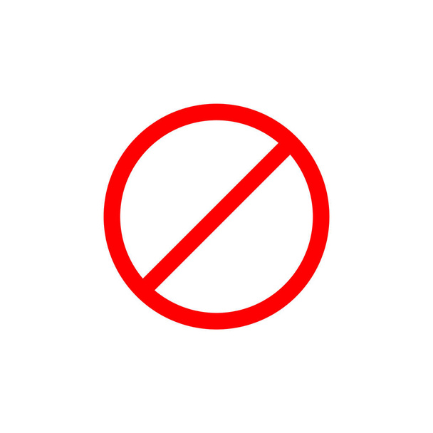 Stoppschild-Symbol. kein Schild, rotes Warnsymbol. Verbotskonzept. - Vektor, Bild