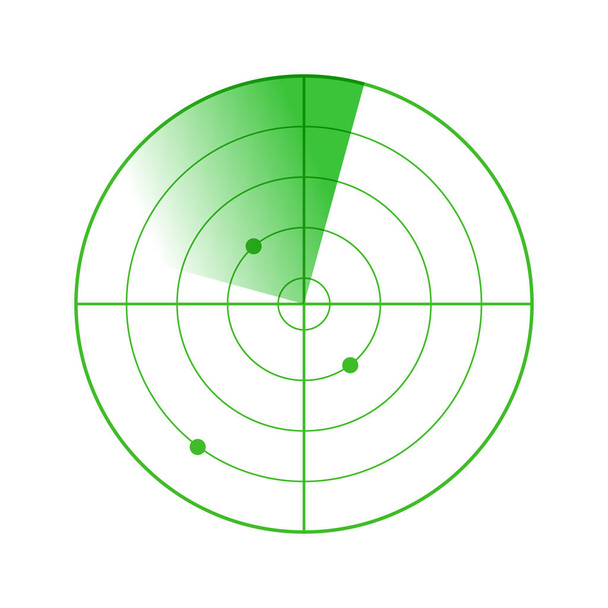 Symbolbild Radar - Vektor, Bild
