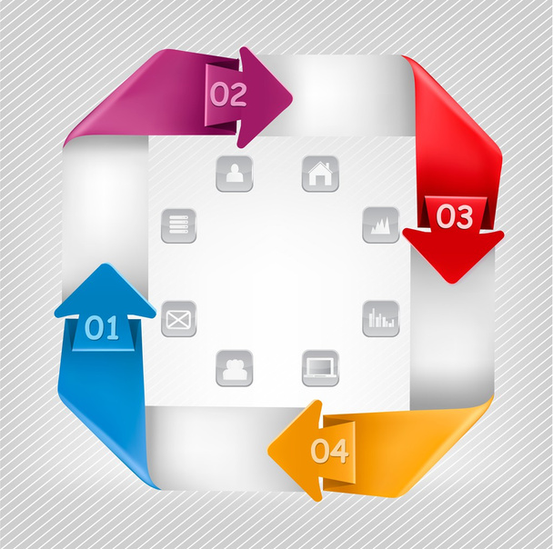 Info graphics banner with icons. Vector illustration - Вектор, зображення