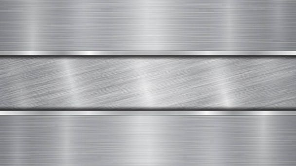 Металлический фон с двумя полированными пластинами
 - Вектор,изображение