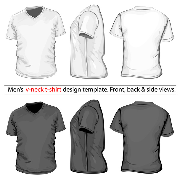 Men's V-neck t-shirt - Вектор,изображение
