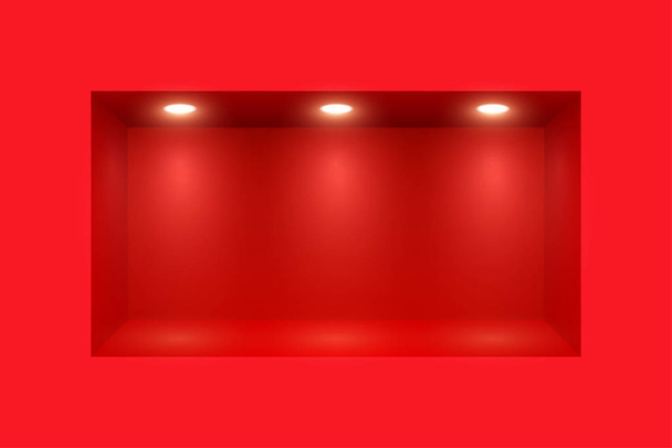 Τοίχος με ρεαλιστικό φως και χώρο για έκθεση - Διάνυσμα, εικόνα