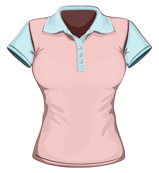 Women's polo-shirt design - Vektor, kép