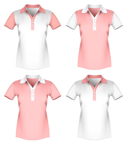 Women polo shirt template. - Vektör, Görsel