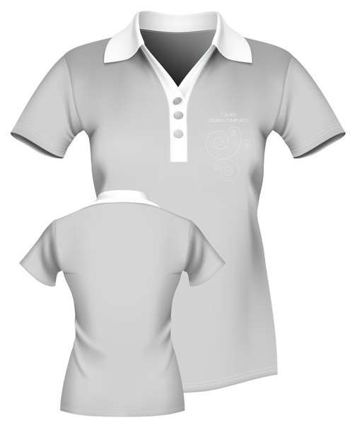 Women's polo shirt template. - Вектор, зображення