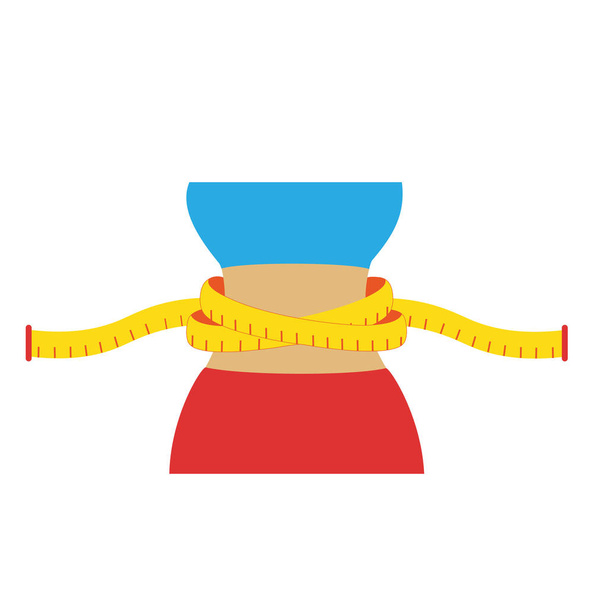 Мультяшна мірна стрічка Emoji ікона ізольована ілюстрація
 - Вектор, зображення