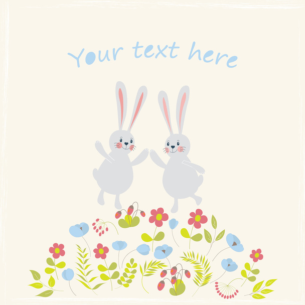 card with rabbits - Photo, image