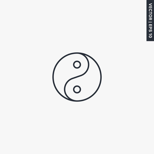 Yin et yang, signe de style linéaire pour concept mobile et web desig
 - Vecteur, image