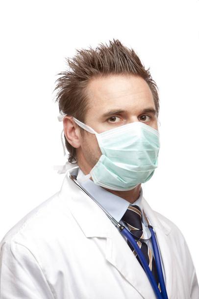 self confident medical doctor  with mask and stethoscope - Photo, Image