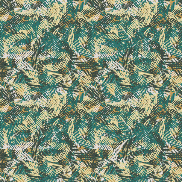 абстрактний текстурований безшовний векторний візерунок зі смугастими формами листя
 - Вектор, зображення