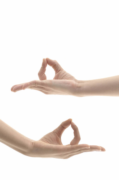 Closeup of hand sign or gesture  - Foto, afbeelding