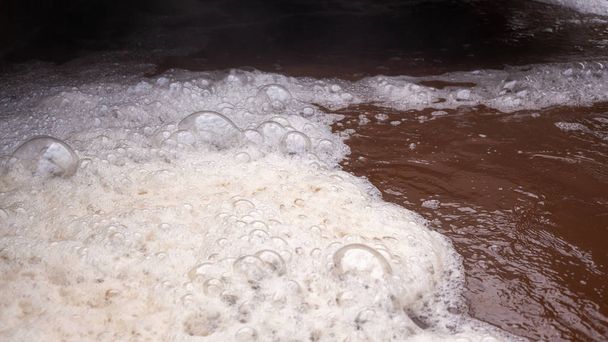 Active wastewater bubbling - Photo, Image