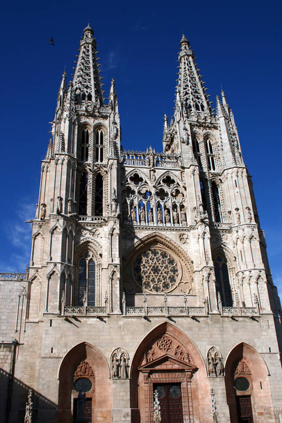 Main portal of the cathedral Notre-Dame de Burgos, Spain - Foto, Imagen