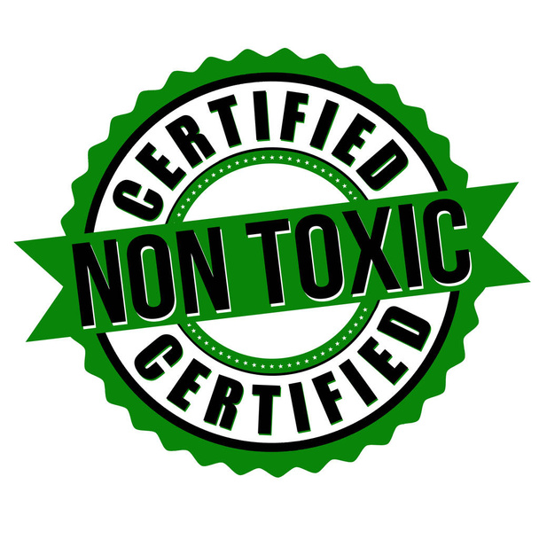 Toksik sertifikalı olmayan etiket veya etiket - Vektör, Görsel