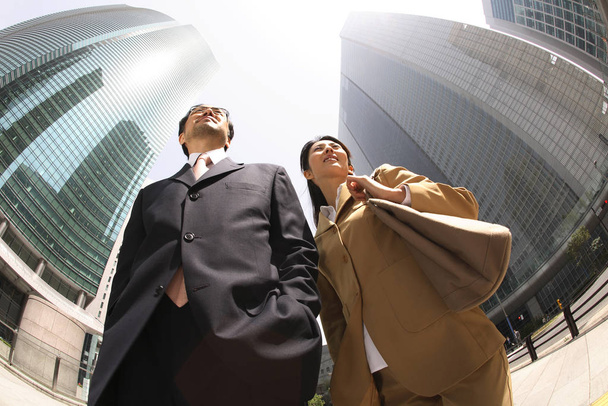 Businessman and business lady - 写真・画像