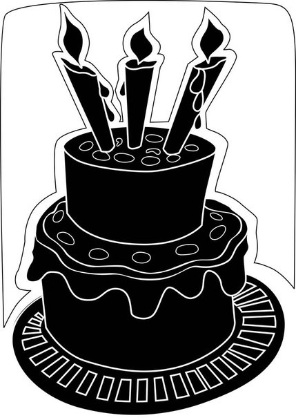 delicious cake slices illustration - Foto, afbeelding
