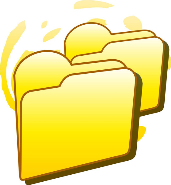vector illustration of a yellow folder - Foto, Imagem