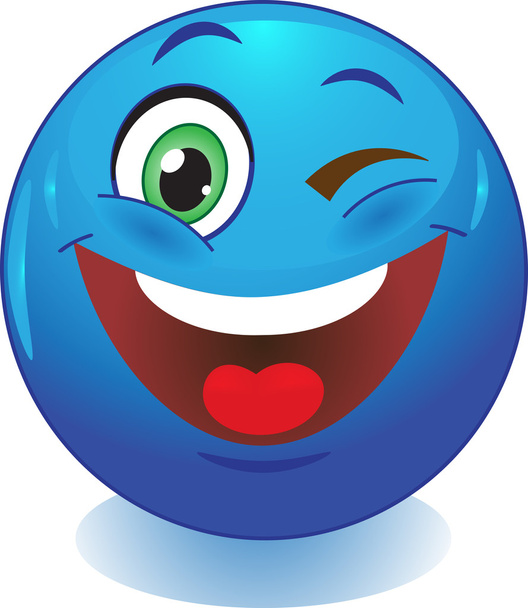 Winking smiley - Vector, Image
