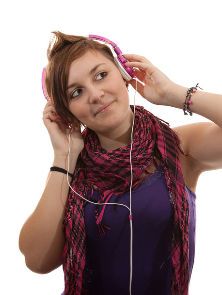 woman with headset, support call - Foto, imagen