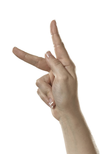 hand gesture isolated on white background - Photo, image
