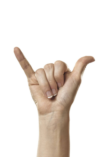hand gesture isolated on white background - Foto, Imagem