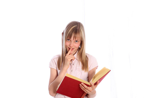 Blonde girl with a book - Foto, Imagem