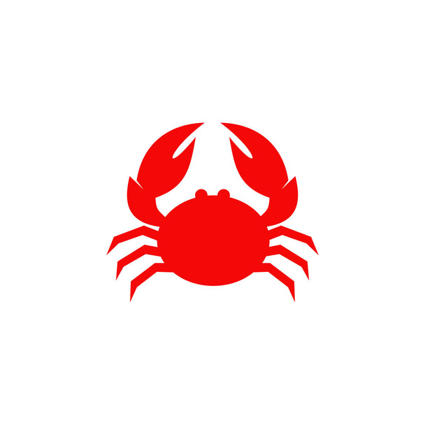 Red crab logo icon design vector illustration template - Vector, Image