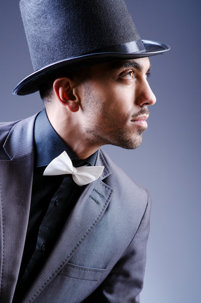Businessman in old style hat - Zdjęcie, obraz