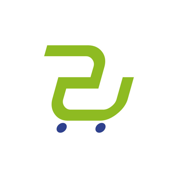 Shopping cart icon logo design vector template - ベクター画像