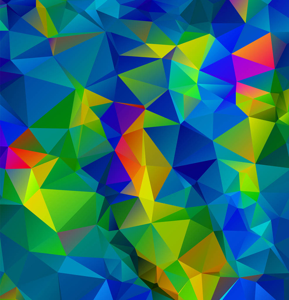 Абстрактний багатобарвний повний кольоровий веселковий фон. Векторне полігонування
 - Вектор, зображення