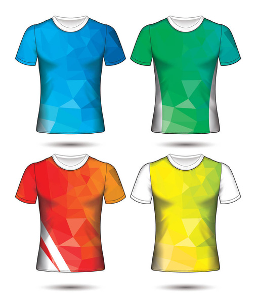  шаблони футболок абстрактна геометрична колекція різних кольорів
 - Вектор, зображення