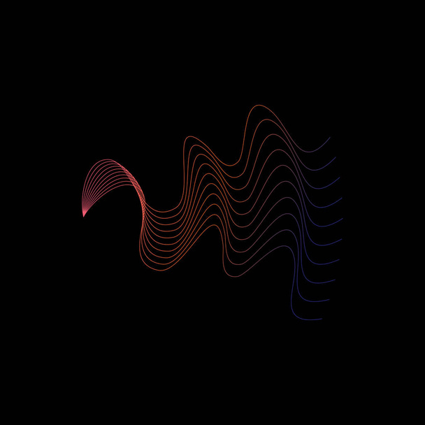 Modelo de design de logotipo de onda sonora
 - Vetor, Imagem