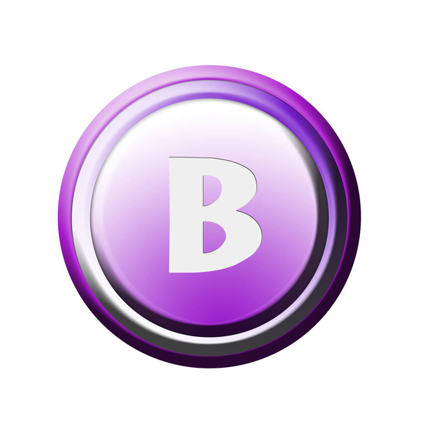 button with letter b - Фото, изображение