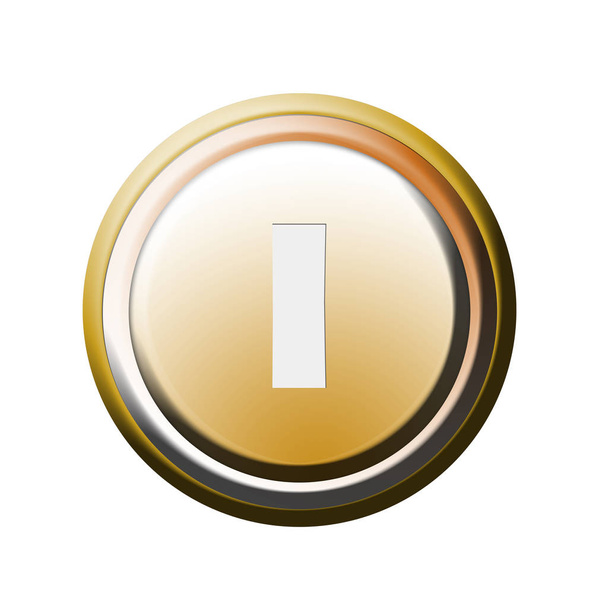 button with letter i - Foto, Imagem