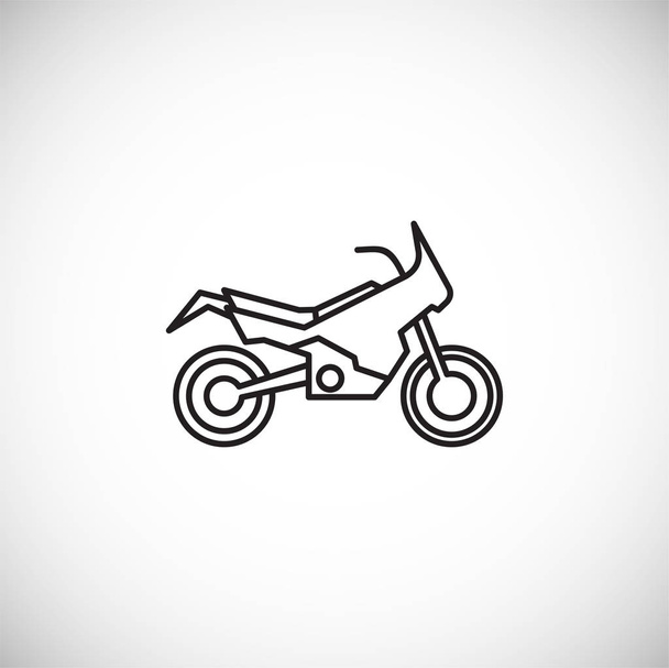 Icono de la motocicleta contorno en el fondo para el diseño gráfico y web. Símbolo de concepto de ilustración creativa para web o aplicación móvil
. - Vector, Imagen