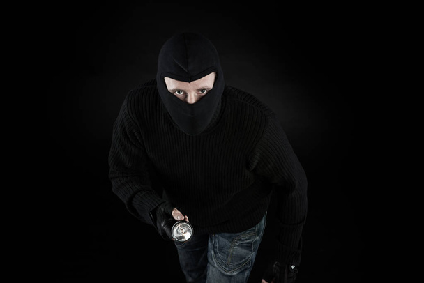 thief with a crowbar - Фото, изображение