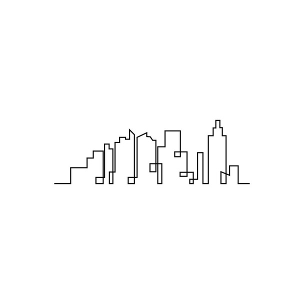 silhouette vectorielle skyline ville - Vecteur, image