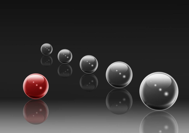 3d rendering of a group of balls - Fotoğraf, Görsel