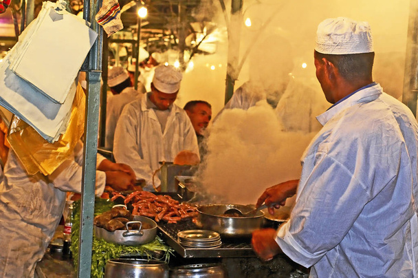 Straßenmarkt, jemaa-el fnas, Marrakesch, Marokko. - Foto, Bild
