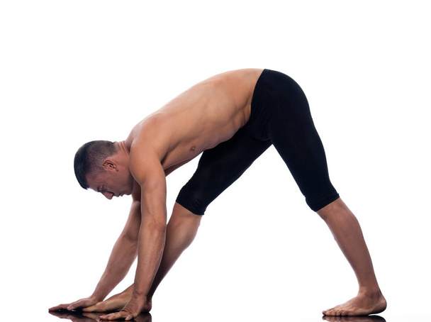 Man gymnastic  stretching posture - Fotoğraf, Görsel