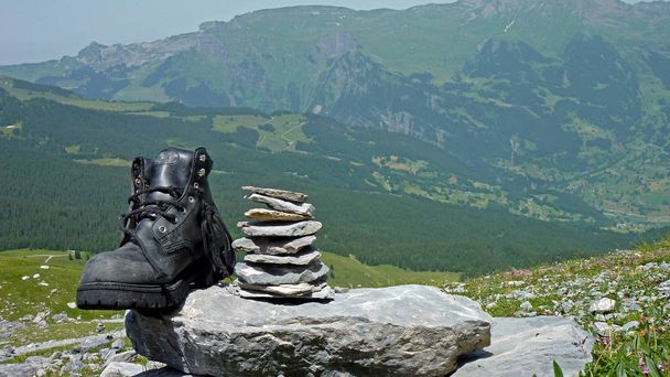 scenic view of majestic alps landscape - Valokuva, kuva