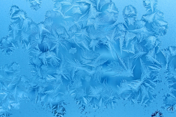 padrões de gelo no vidro de inverno - Foto, Imagem