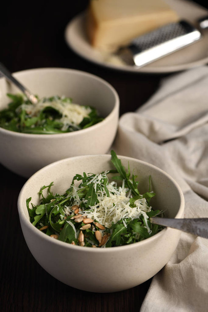 Salad Arugula and Parmesan - 写真・画像